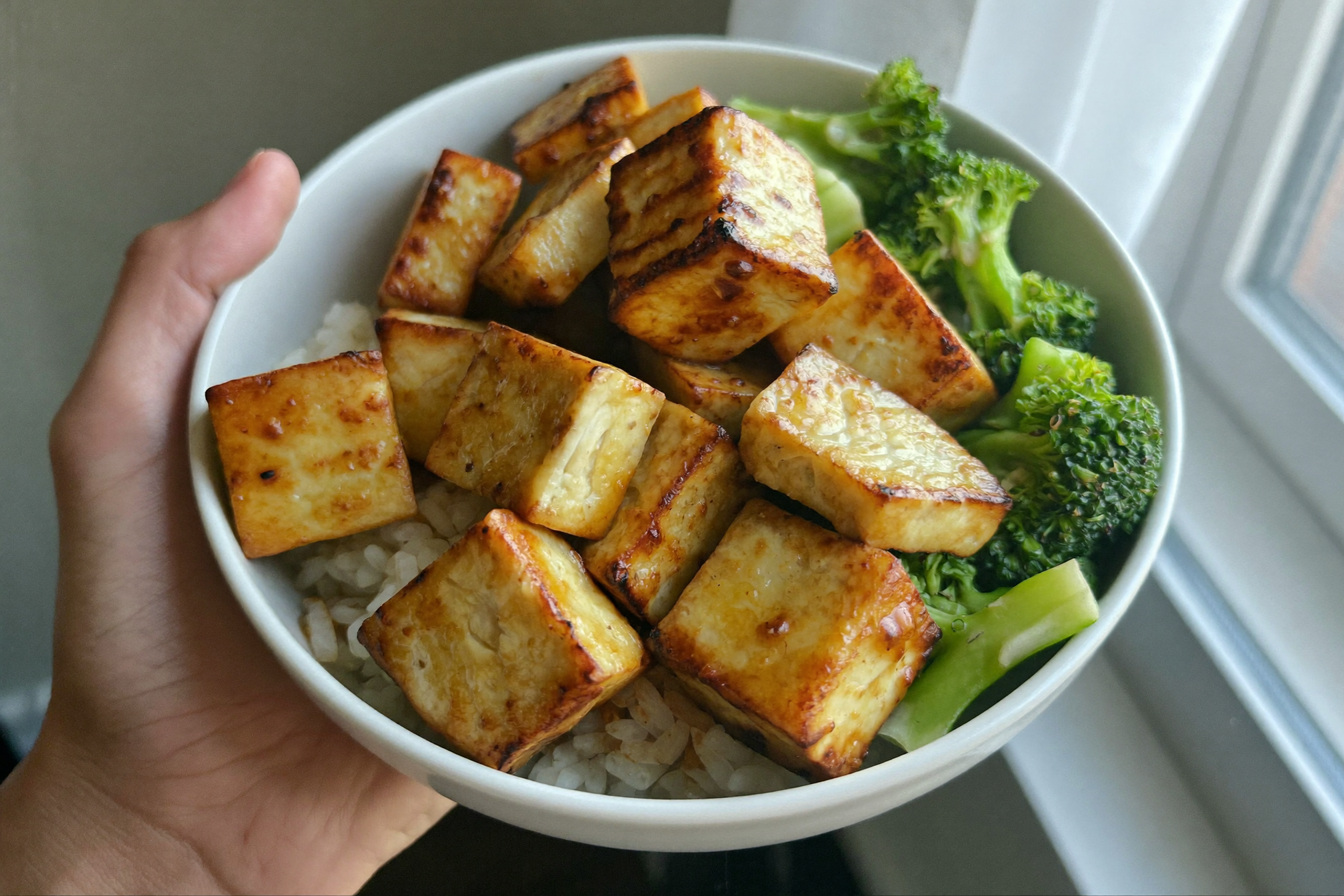 Bowl de tofu grillé et brocoli — recette anti-cholestérol