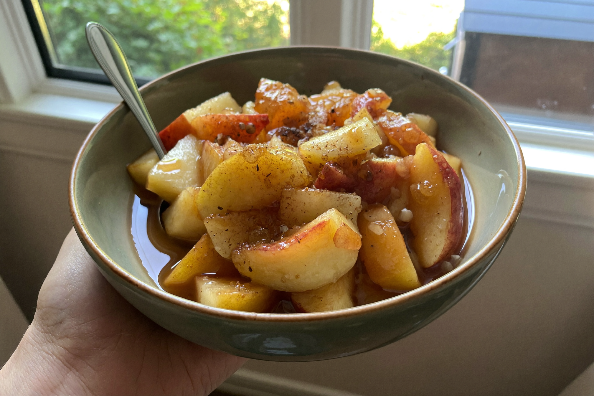 Compote pomme-poire sans sucre — recette anti-cholestérol