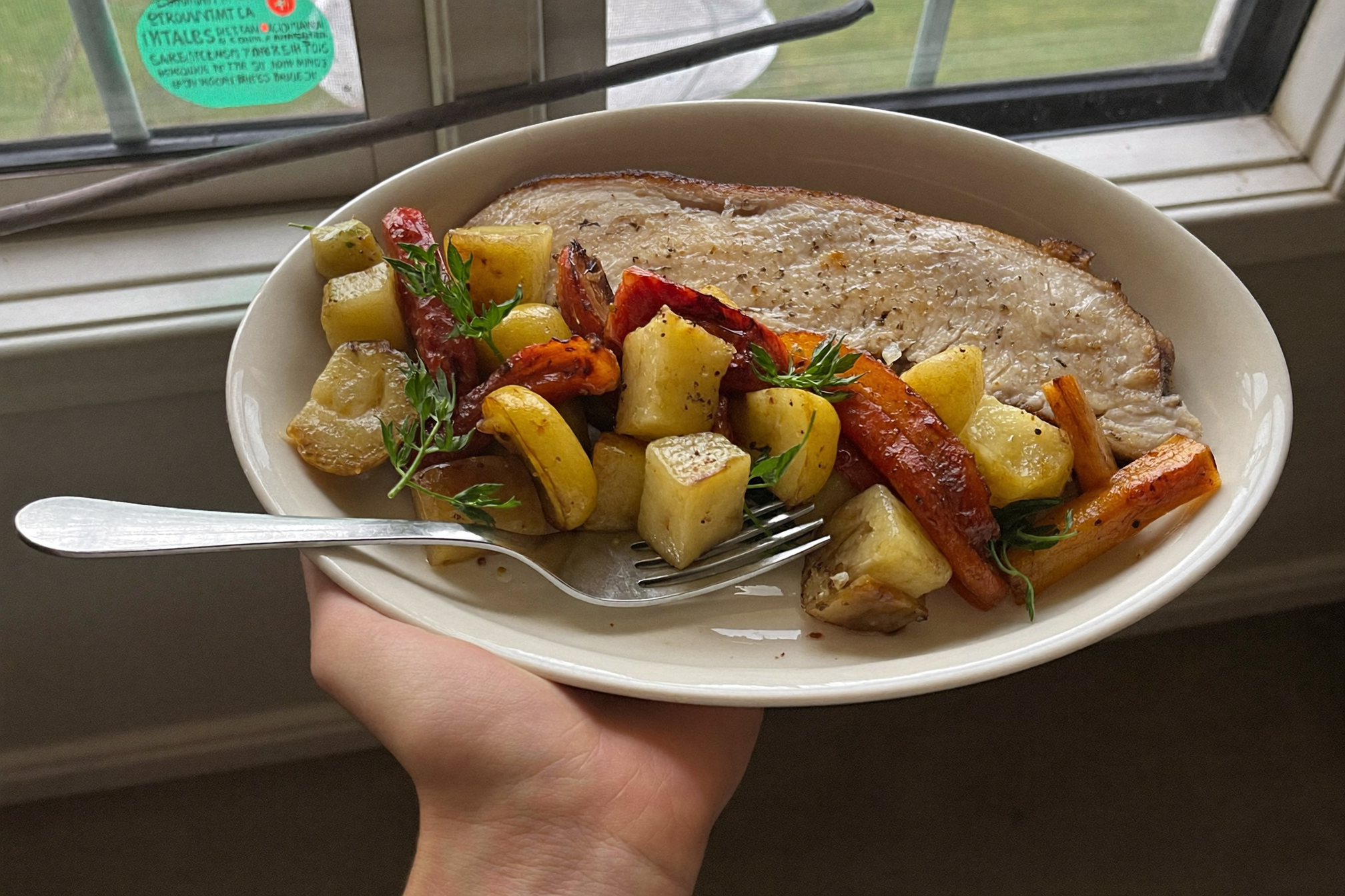 Filet de dinde et légumes racines rôtis — recette anti-cholestérol