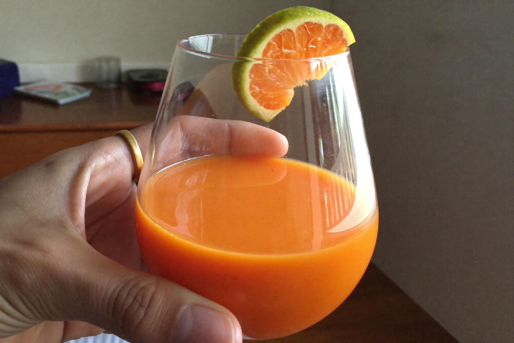 Jus orange-carotte-gingembre — boisson anti-cholestérol