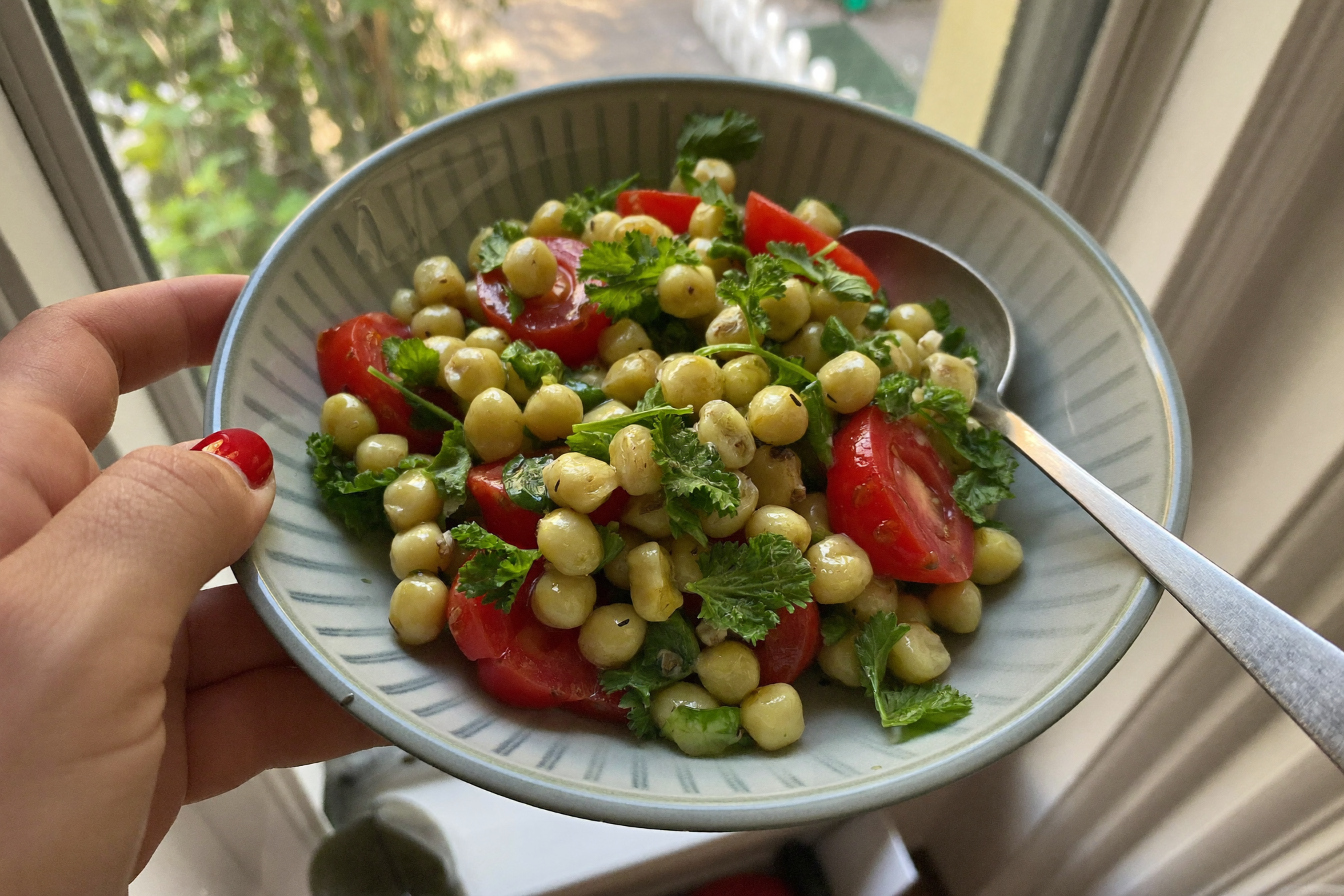 Salade de pois chiches, tomate et persil — recette anti-cholestérol