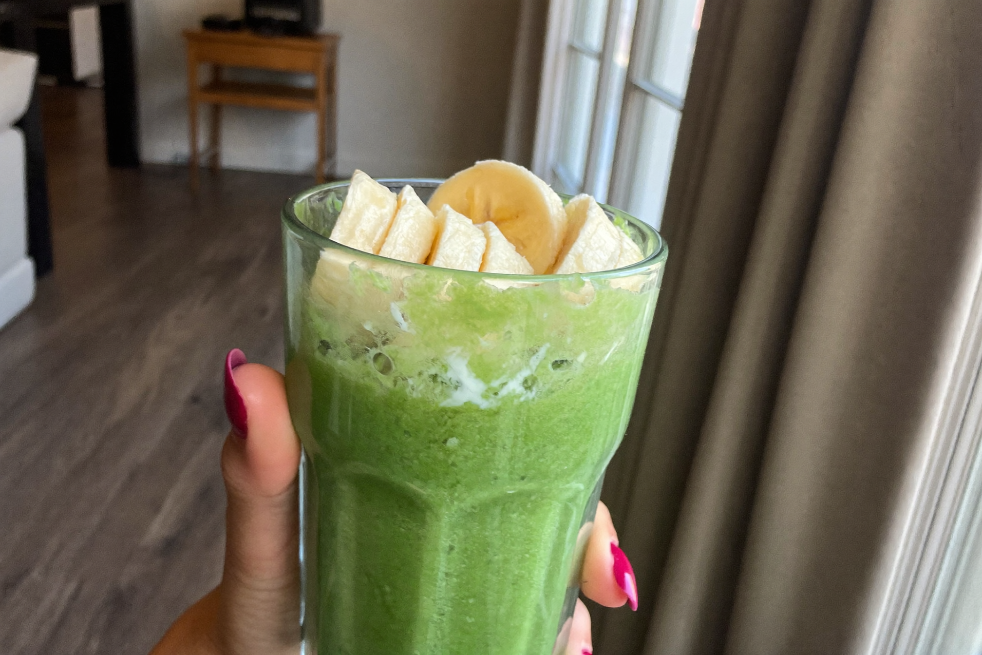 Smoothie vert épinards-banane — boisson anti-cholestérol