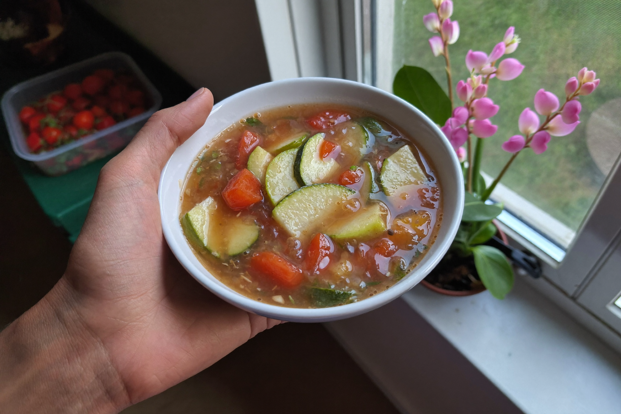 Velouté de courgette au basilic — recette anti-cholestérol