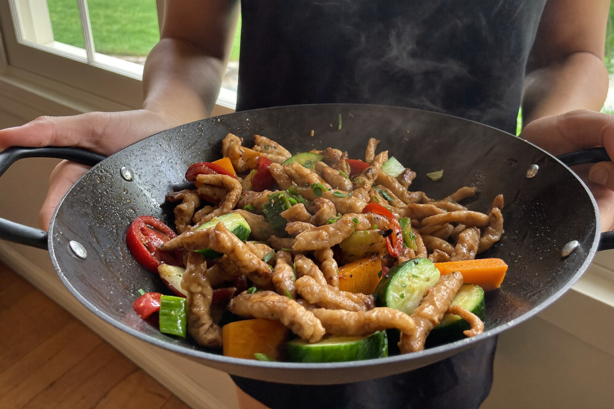 Wok de poulet aux légumes — recette anti-cholestérol